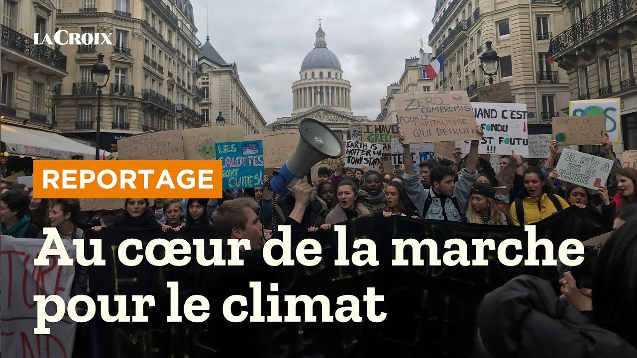 La marche des jeunes pour le climat à Paris