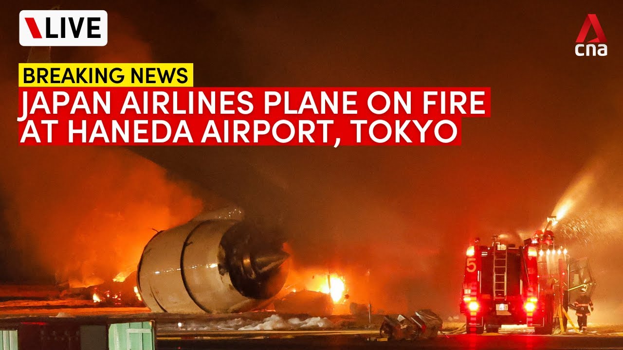 [LIVE] Japan Airlines plane on fire at Tokyo's Haneda Airport