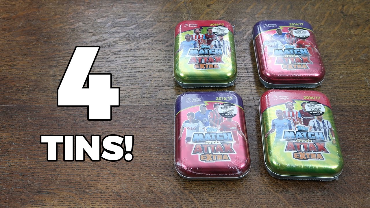 4 TIN OPENING! Match Attax Extra 2016/17