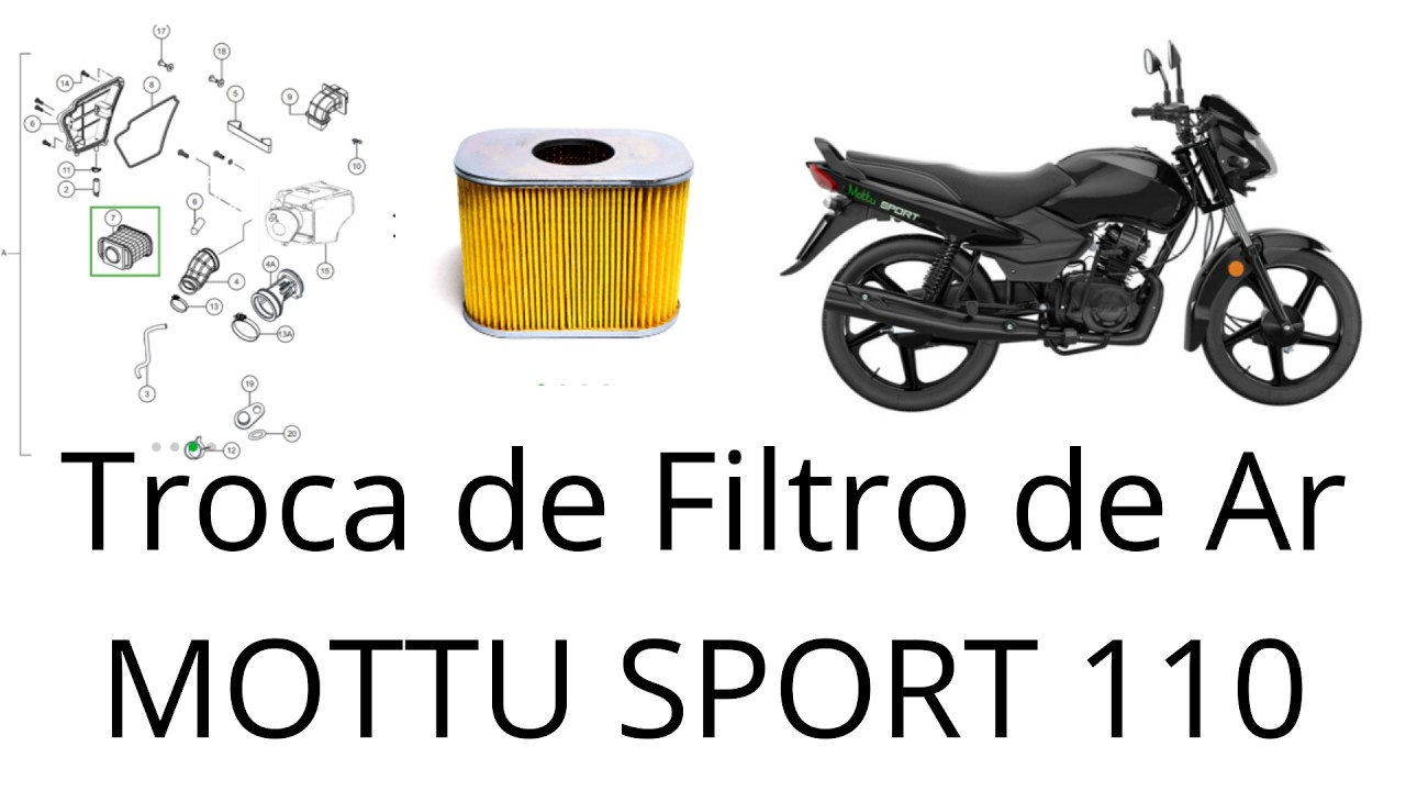 Troca de Filtro de AR MOTTU SPORT 110