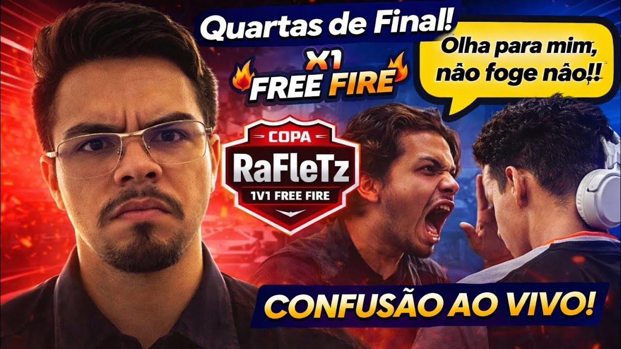 TEVE BRIGA E CONFUSÃO! QUARTAS DE FINAL COPA RAFLETZ DE X1!!! FREE FIRE