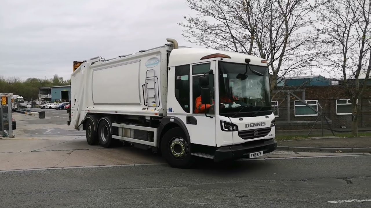 Refuse Trucks at Veolia Sheffield MRF