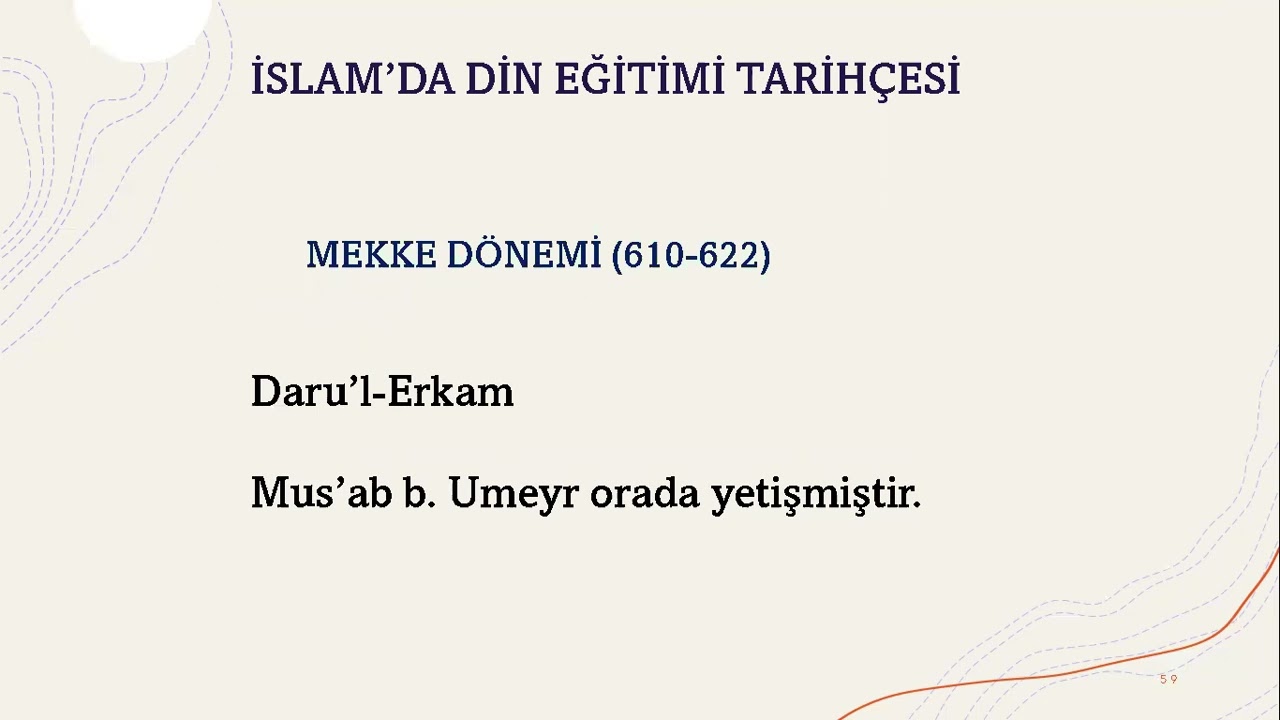 Din Eğitimi Tarihçesi Mekke ve Medine Dönemleri