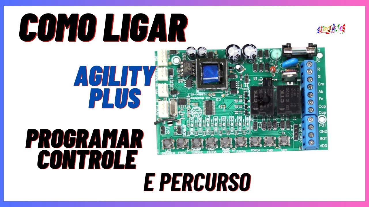 como programar controle e percurso central agility plus PPA