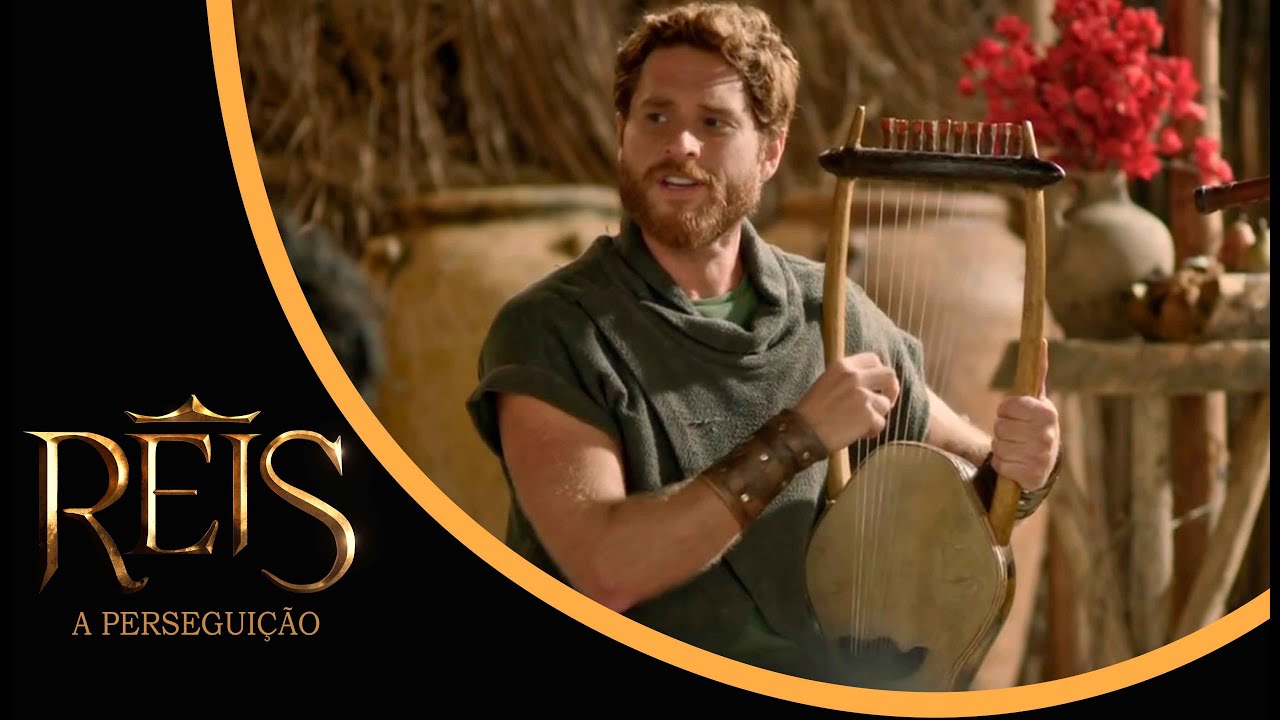 NOVELA REIS: Davi toca harpa e canta: 