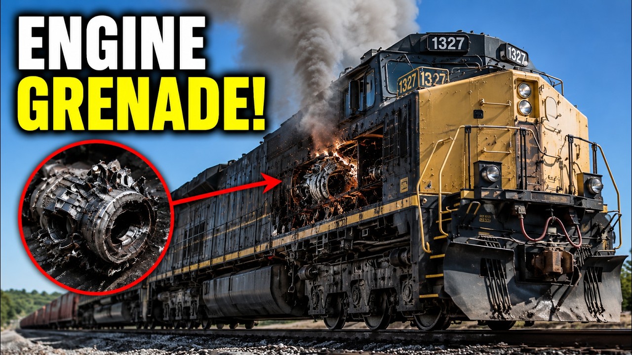 Watch 10 Train Diesel Engines Grenade at 20,000 RPM
