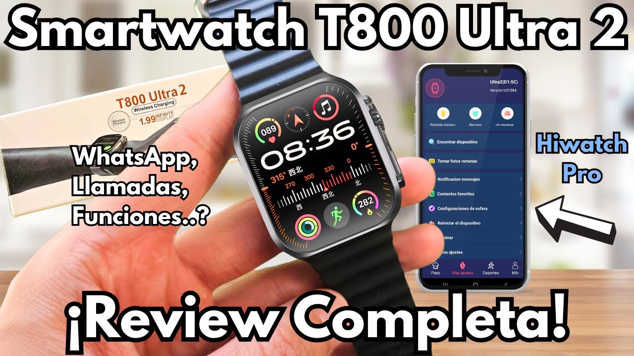 Smartwatch T800 Ultra 2 💥 Review COMPLETA, Características y Configuración | Hiwatch Pro