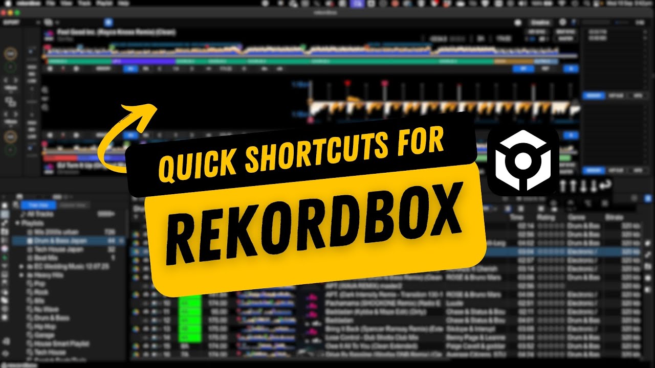 rekordbox EXPORT mode QUICK keyboard shortcuts