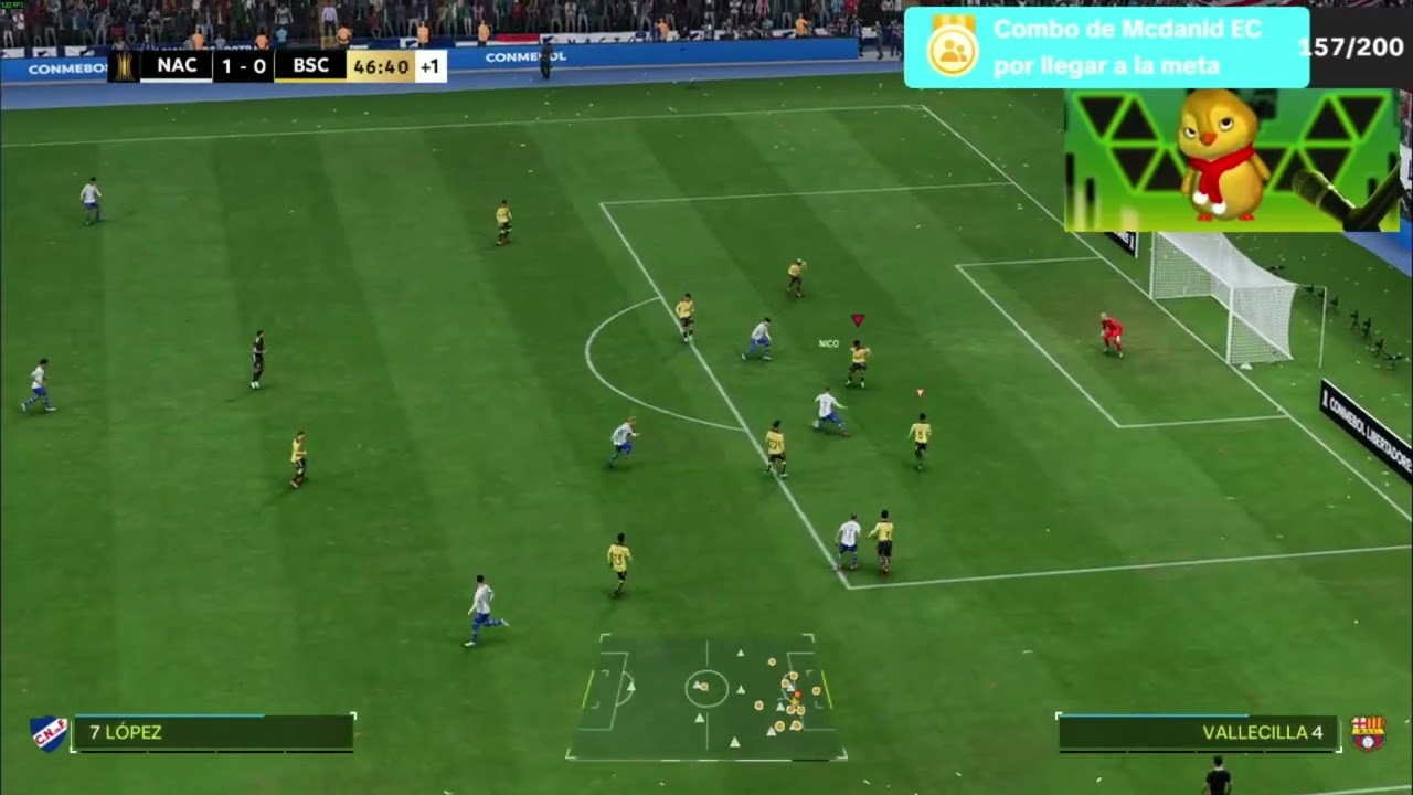 4TO DE FINAL IDA COPA LIBERTADORES NACIONAL DE URUVS BARCELONA SC #ecuador #gaming #bsc #fypシ