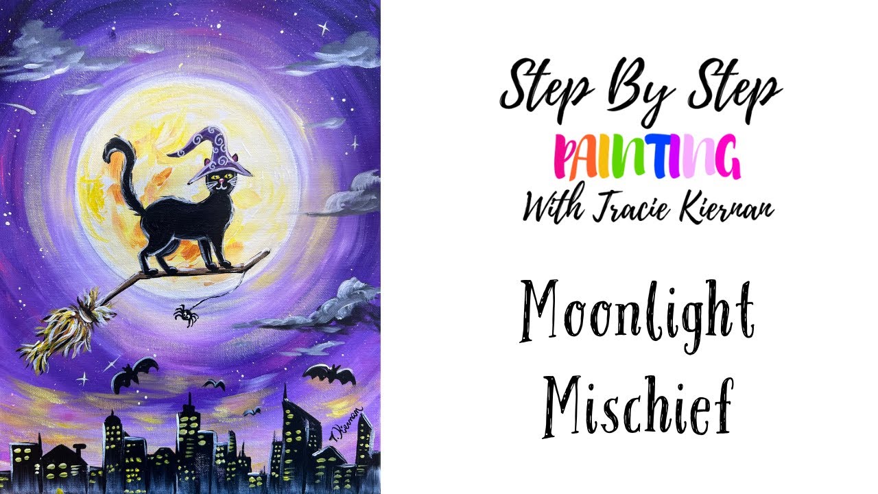 Как нарисовать «Лунное озорство» — урок по акриловой живописи