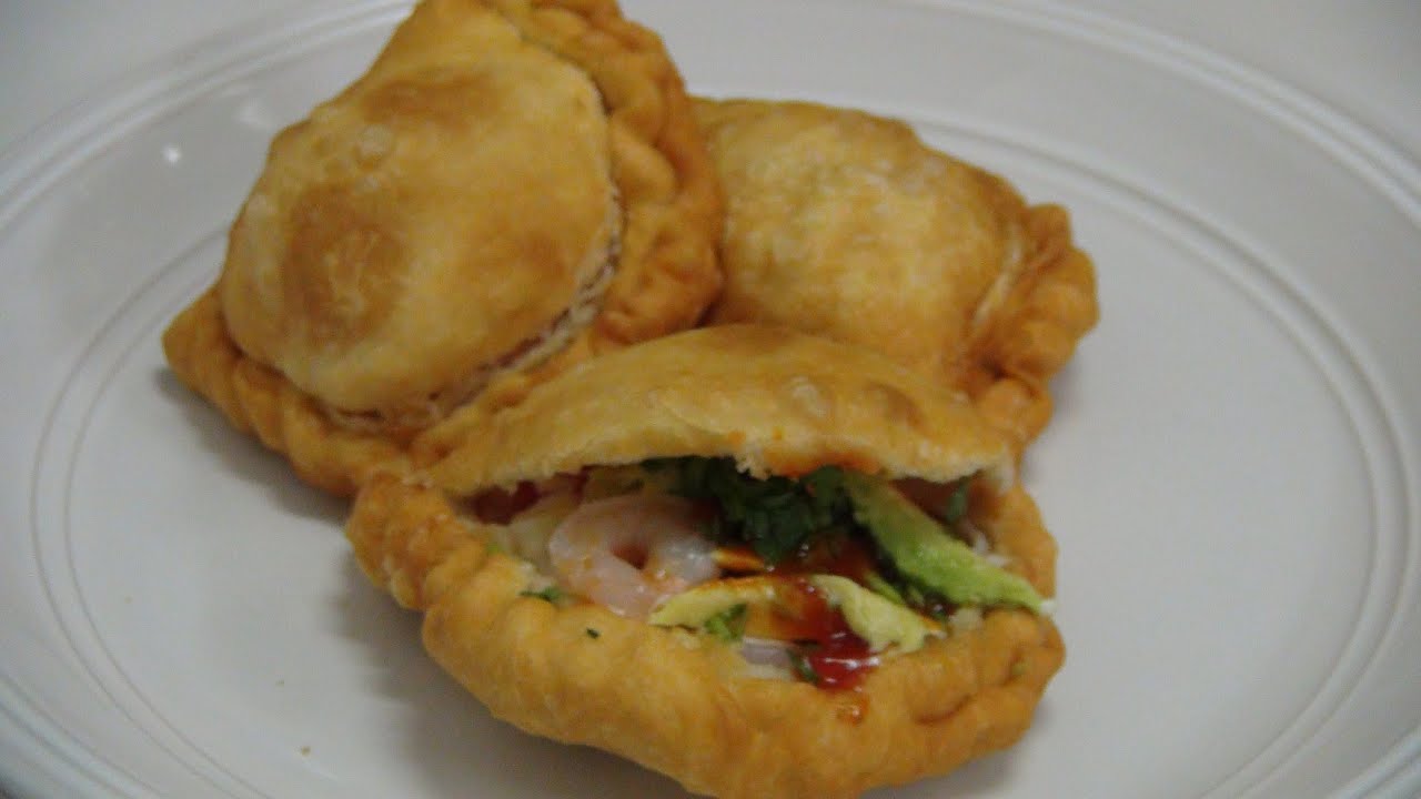 DELICIOSAS EMPANADAS DE CAMARON ESTILO la viga o D,F. - RECETA DE MASA PARA EMPANADAS angycrisjavi