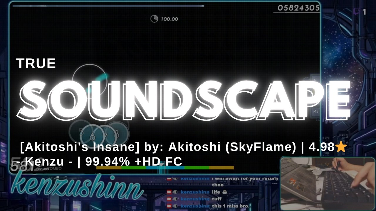 osu! | TRUE - Soundscape (Akitoshi's Insane) 4.98⭐99.94% +HD FC | 211PP