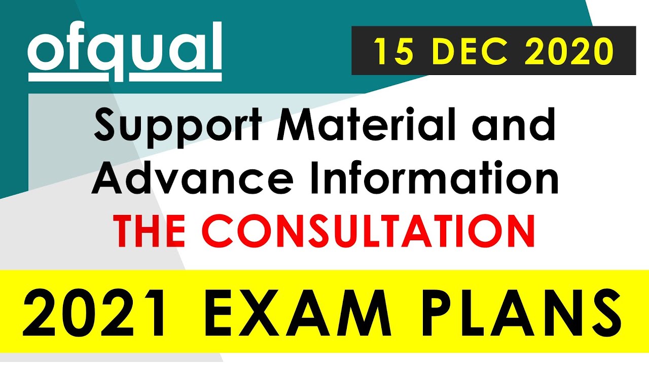Support Materials in 2021 GCSE, AS and A level Exams - What's YOUR Opinion?