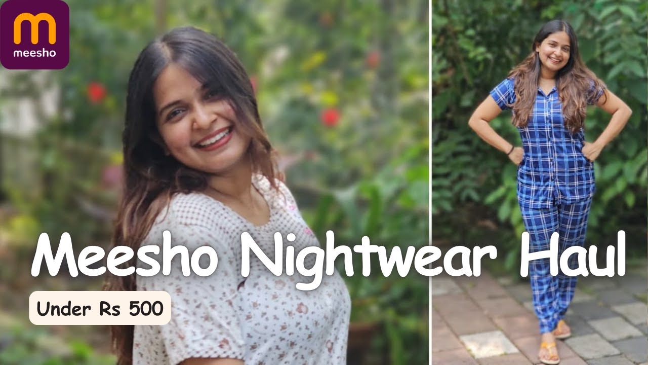 10 *Pinteresty* Meesho Nightwear Haul Under Rs 500 | Aiswarya Raj