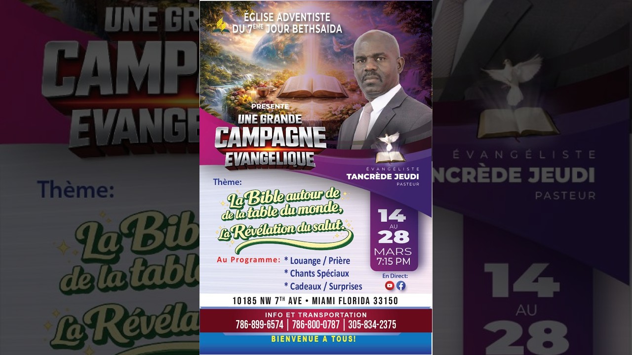 Une Grande Campagne Evangelioue | Pr. Tancrède Jeudi |  03-15-2026