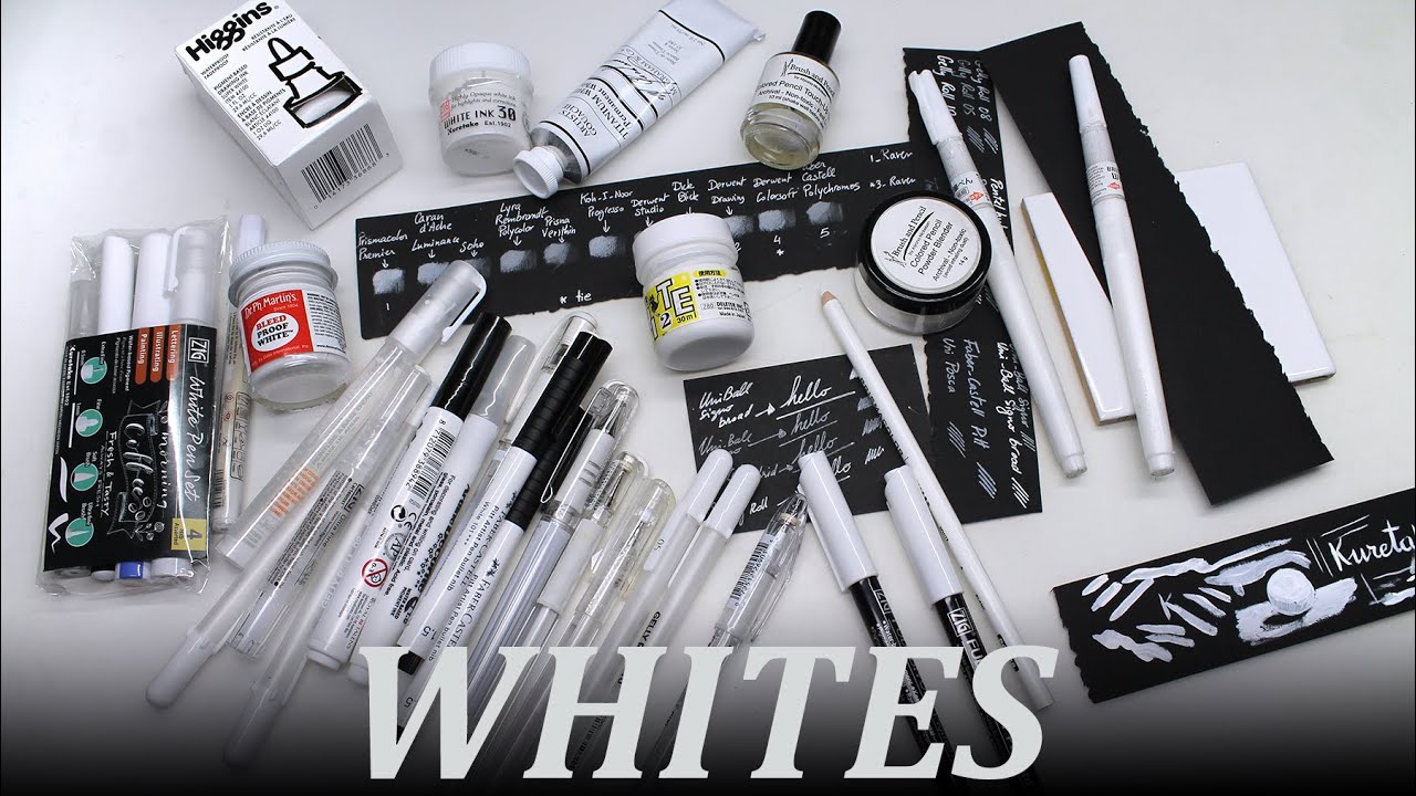 WHITE art supplies // What do you use for your highlights?