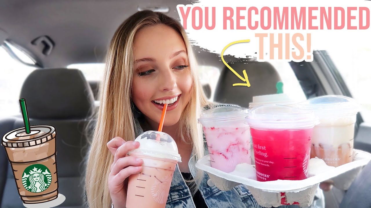 Trying my SUBSCRIBERS favorite STARBUCKS drinks