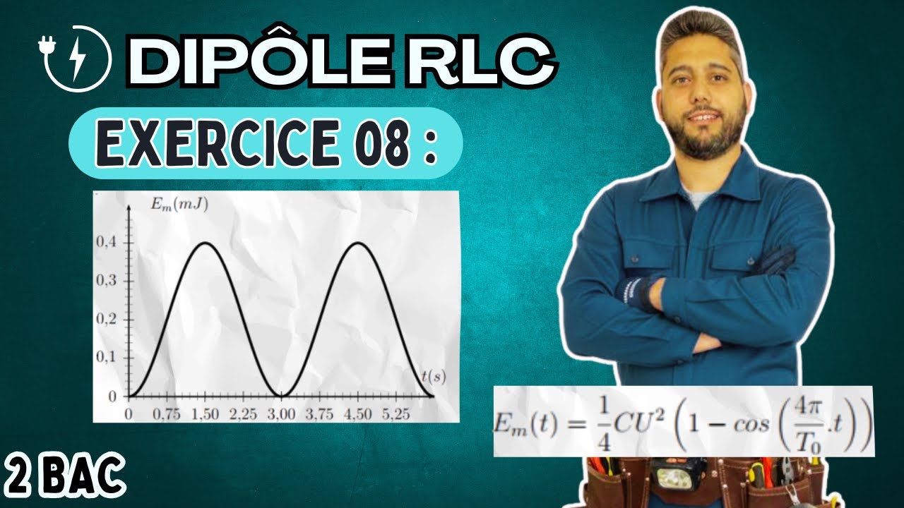 Exercice 08 - Les oscillateur libres d’un circuit RLC - Électricité ⚡️- 2 BAC BIOF - Prof Mouslim