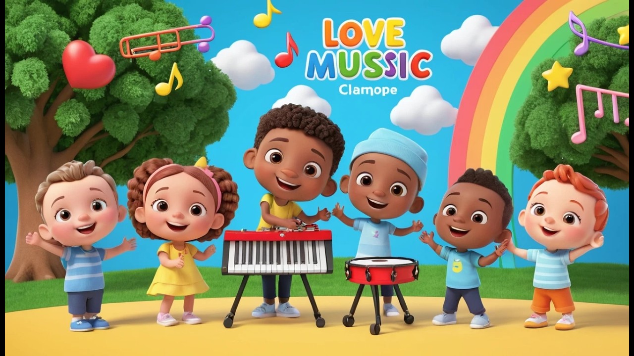 We Love Music 🎶 | Happy Kids Poem | Fun Nursery Rhymes | Learning Song for Toddlers