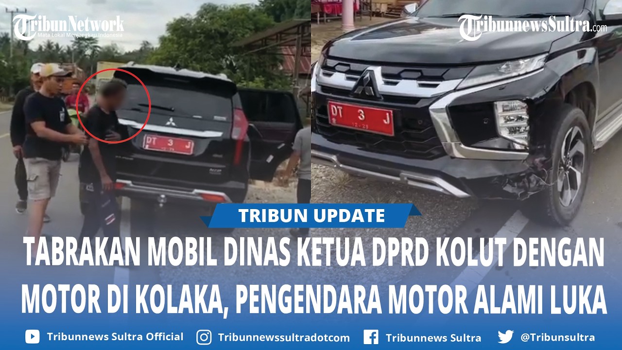 Mobil Dinas Ketua DPRD Kolaka Utara Tabrak Pemotor di Kolaka, Diduga Melaju Kecepatan Tinggi