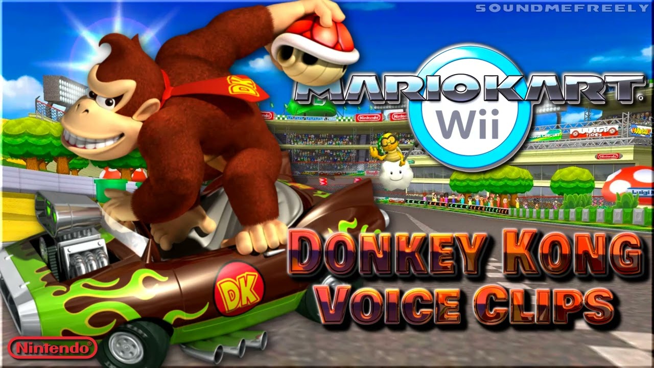 All Donkey Kong Voice Clips • Mario Kart Wii • All Voice Lines • 2008 @SoundMeFreely