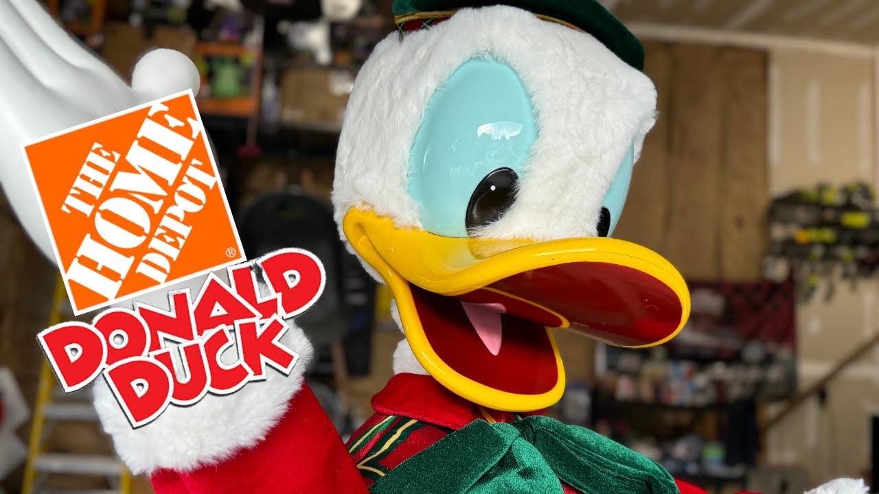 4-Foot Animated Disney Donald Duck: The Ultimate Holiday Decoration!  Home Depot Christmas
