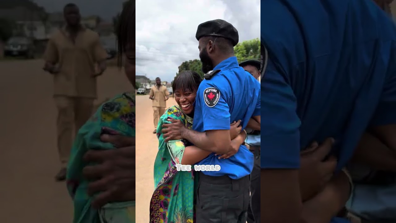 The officers caught the woman 