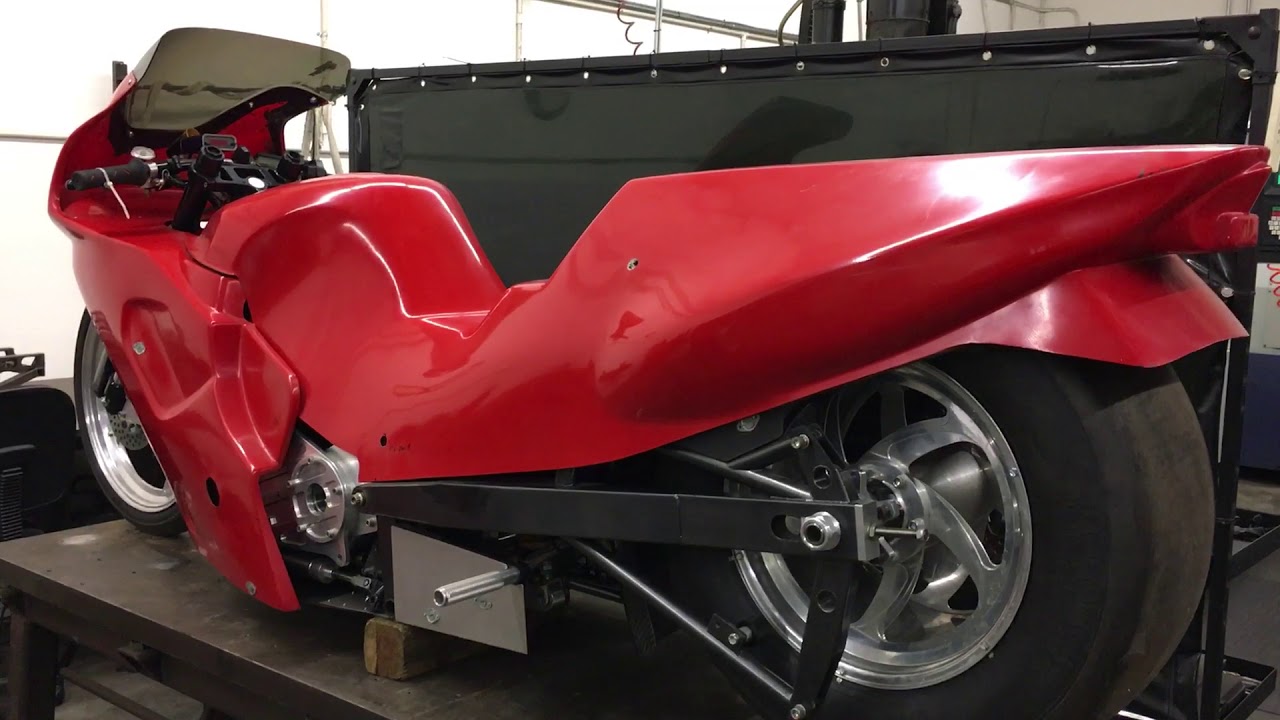 Rear Suspension on NHRA Pro Stock Motorcycle? The future of Dragbike racing?