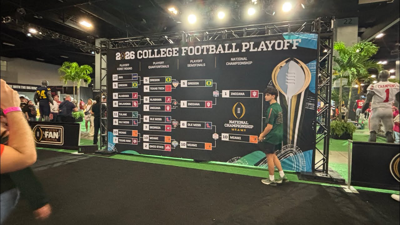 College Football Playoff Fan Fest CFP, Miami vs Indiana #nationalchampionships #miami  #canes