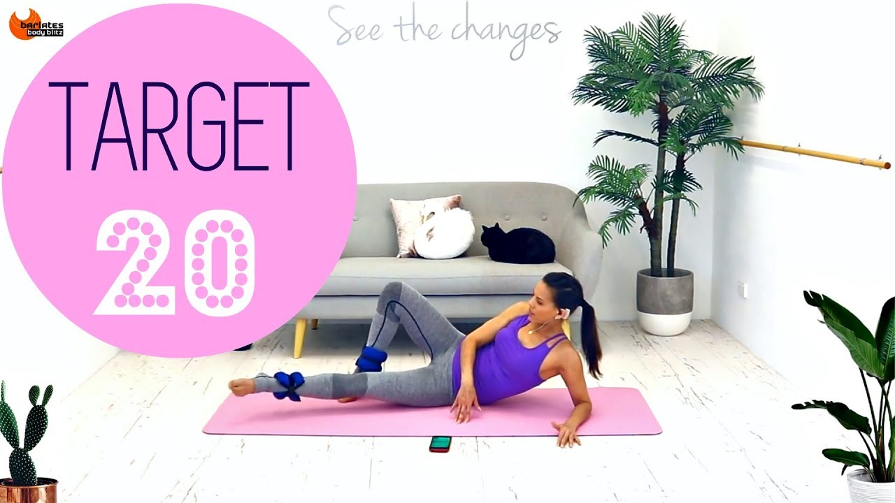 Pilates Inner Thigh Workout | Target 20 Series | Ankle Weights Inner Thigh Sculpt | Barlates