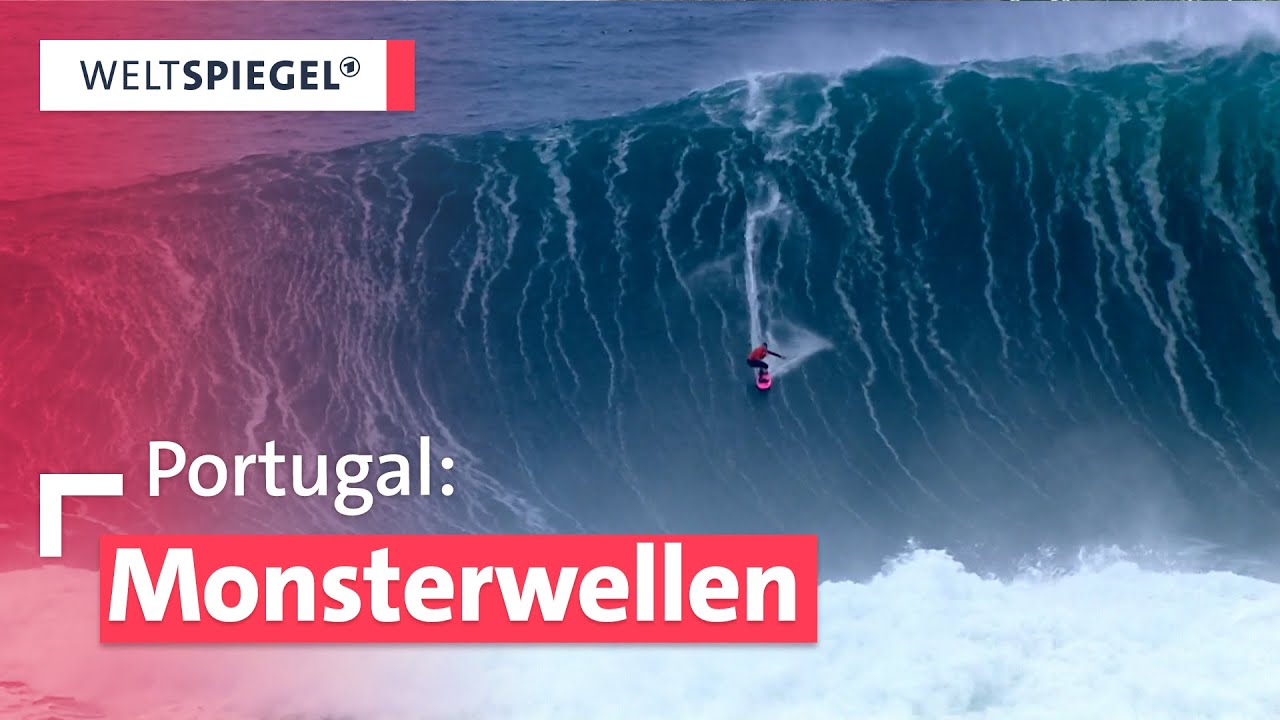 Gefährlicher Reiz des Big-Wave-Surfens: Warum Nazarés Wellen Surfer weltweit anziehen I Weltspiegel
