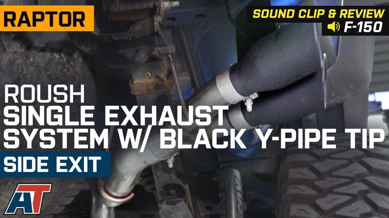 2010-2014 Raptor 6.2L Roush Single Exhaust System w/ Black Y-Pipe Tip - Side Exit Review & Install