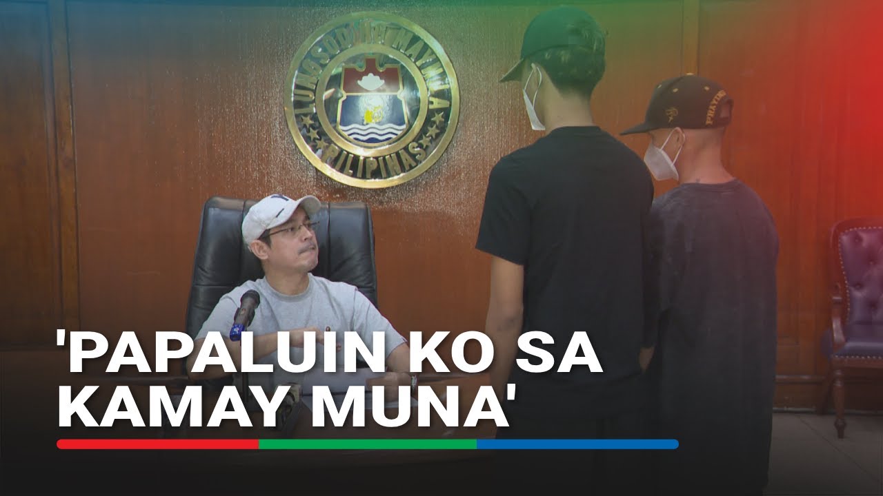 'Wag na uulit ah': Isko Moreno scolds two suspects from viral harassment video | ABS-CBN News