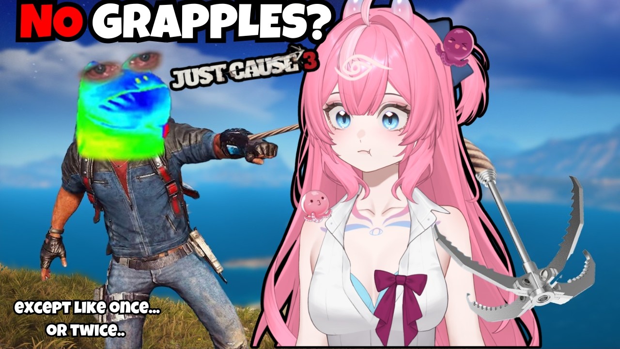 NO GRAPPLES TO BE SEEN HERE, NOPE!! | Martincitopants Vtuber React Just Cause WITHOUT Grappling