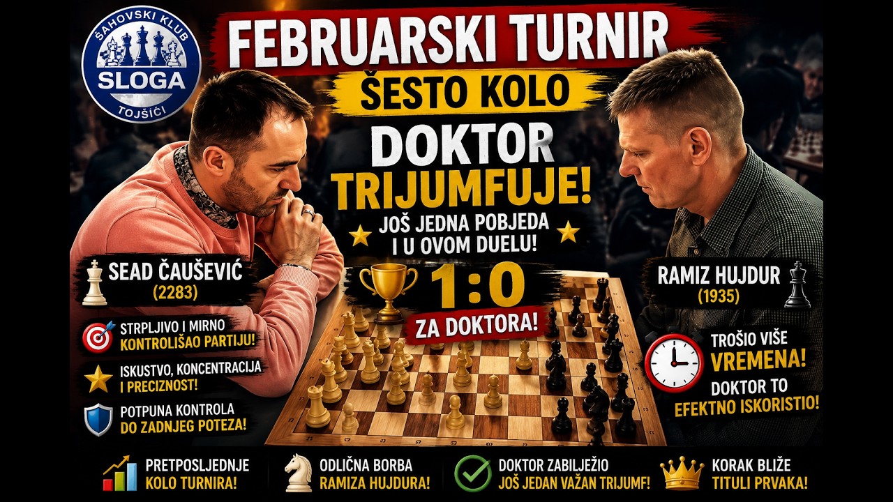 Sead Čaušević (2283) v.s. Ramiz Hujdur (1935) 1:0