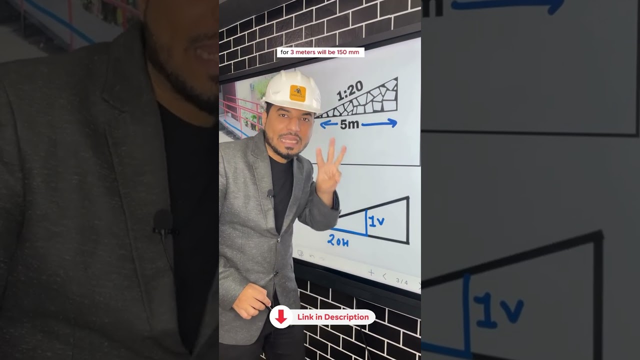 ✅HOW TO CALCULATE SLOPE OF RAMP || Part - 2 #viralshots #rampcalculation