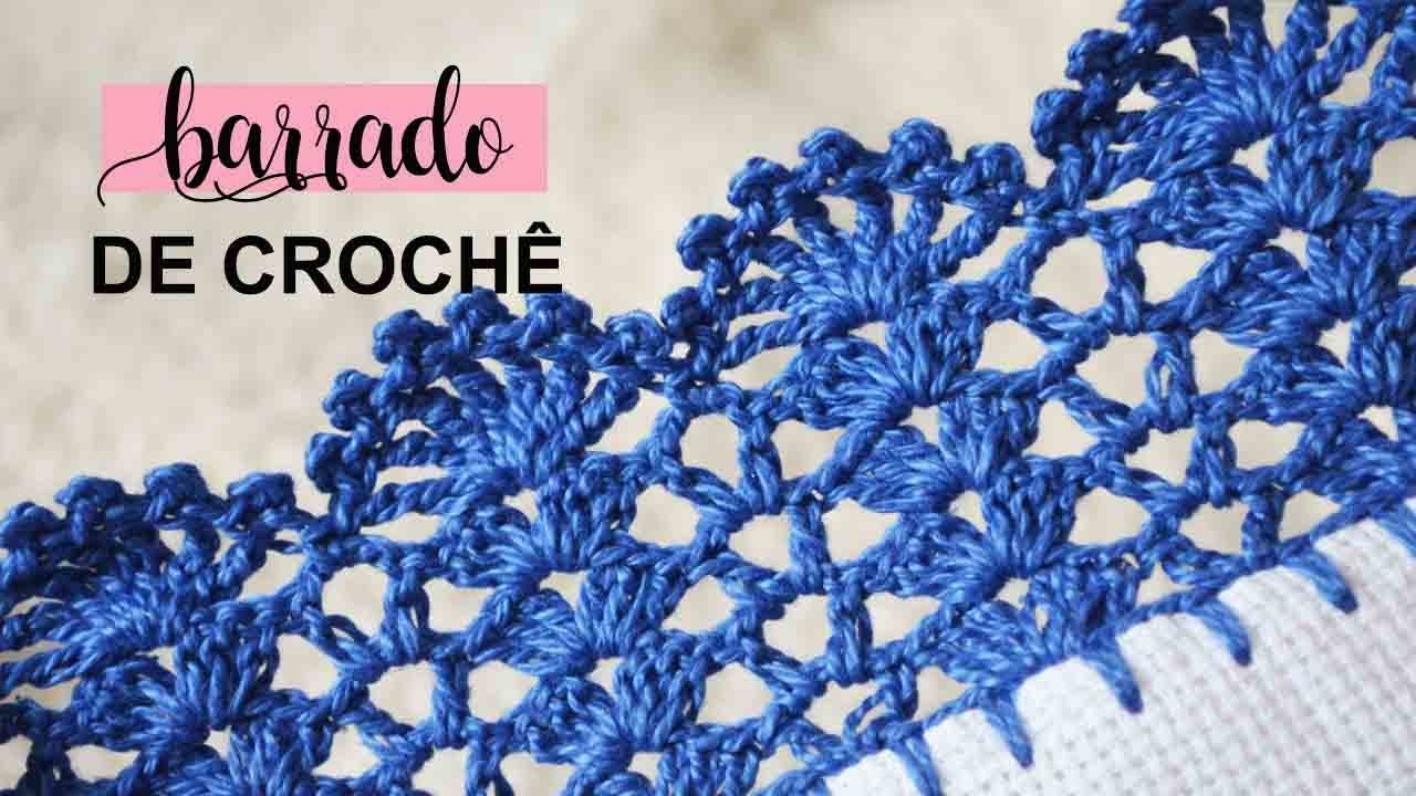 BARRADO DE CROCHÊ LINDO E FÁCIL PARA PANO DE PRATO #262 | BICO DE CROCHÊ