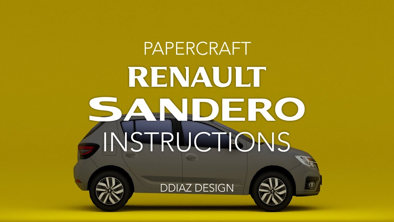 Tutorial - Papercraft 2023 Renault Sandero - Instructions