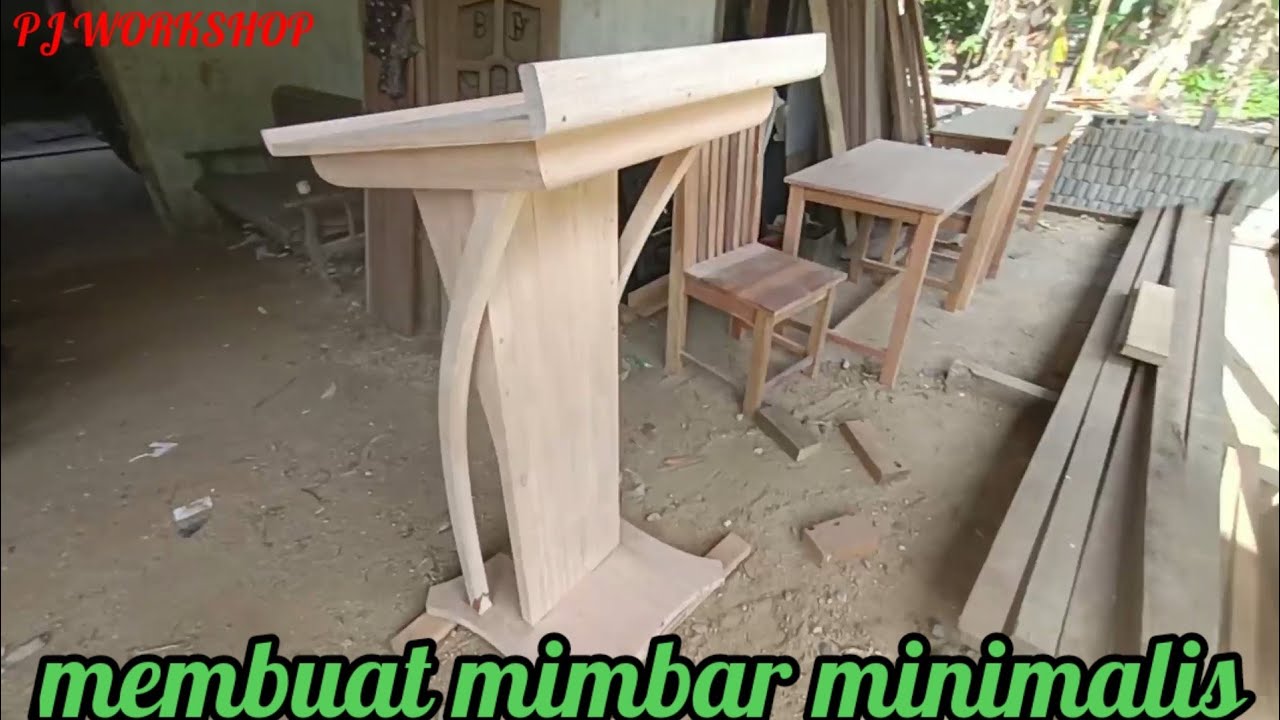 cara membuat mimbar minimalis