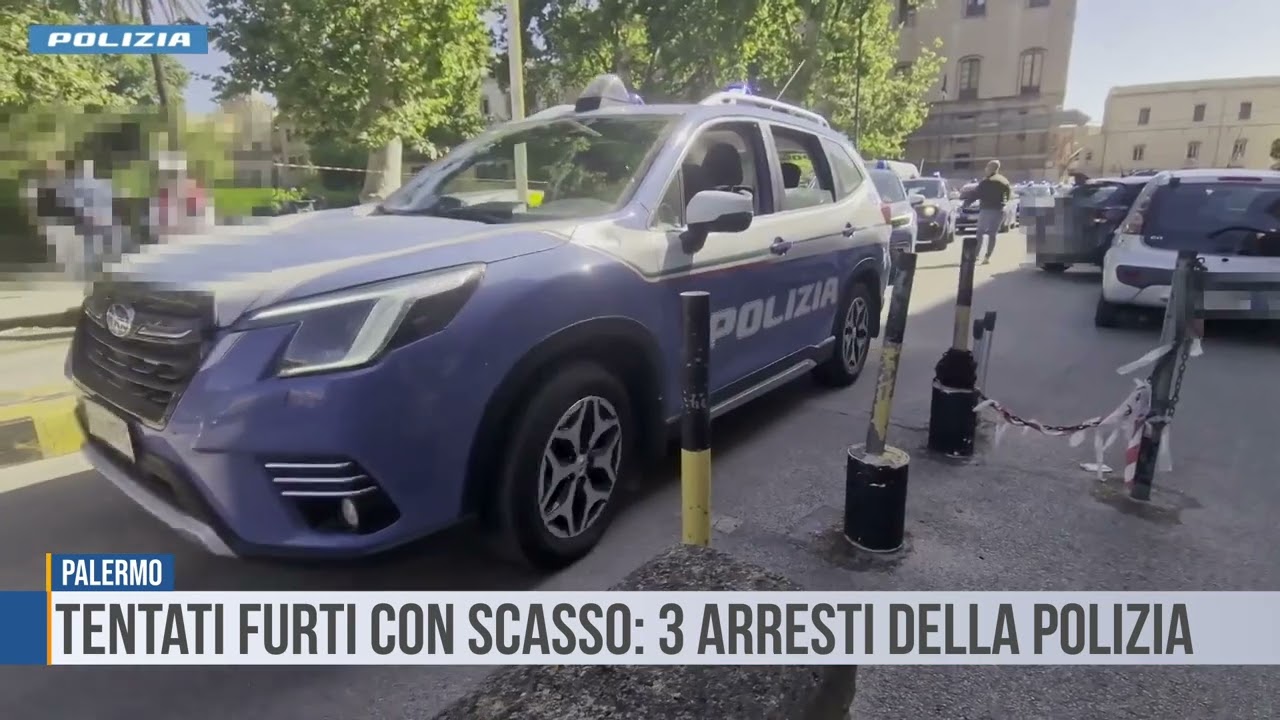 Palermo: tentati furti con scasso, tre arresti