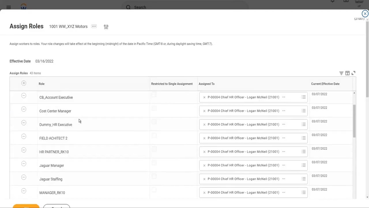 Assign Roles Manager in Workday