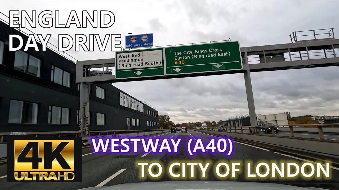Driving to City of London from Stamford Brook via Westway A40 | England 4K | ASMR | Nov 2023