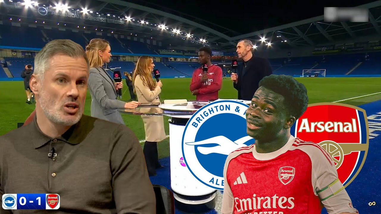 UNSTOPPABLE! 🔥 Brighton 0-1 Arsenal! 7 Points Clear! Jamie Carragher Reacts to Saka & Arteta Scenes!