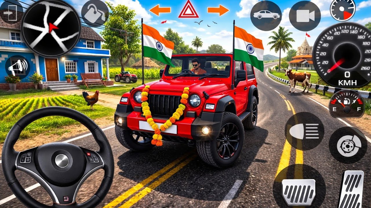 Modified Indian SUV car games 🎯 village driving simulator| Desi thar style gameplay 2026