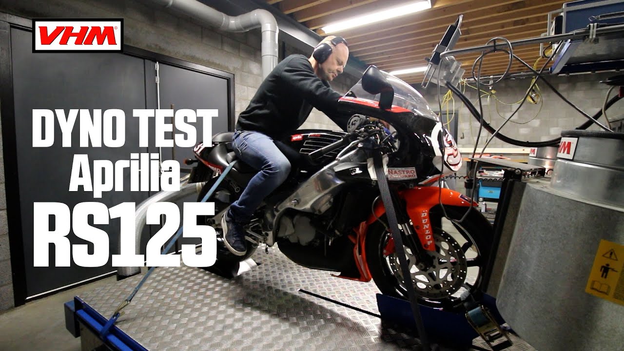 VHM dyno test Aprilia RS125 with VHM cylinder head
