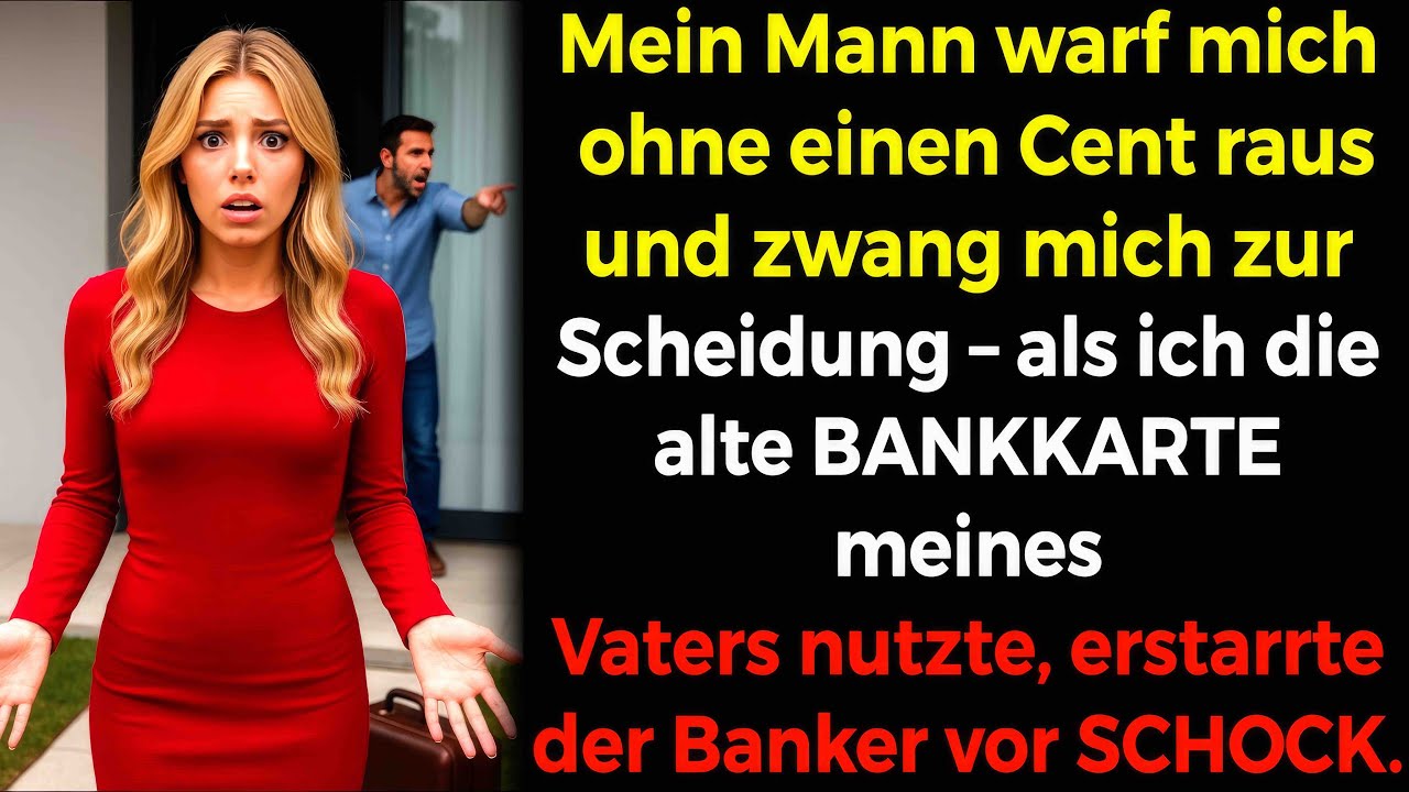 Mein Mann warf mich raus, zwang die Scheidung😡 ich nutzte Papas Karte 💳, die Bank schrie...😱