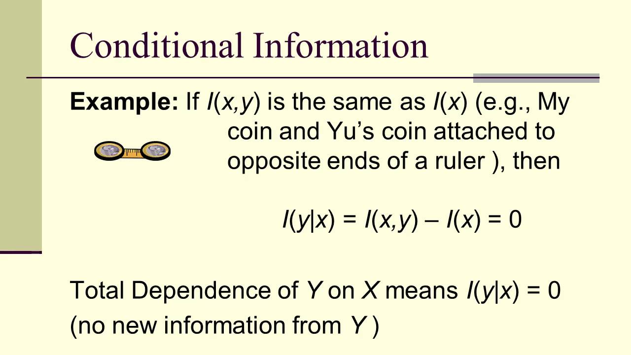 Conditional Probability, Information, Entropy