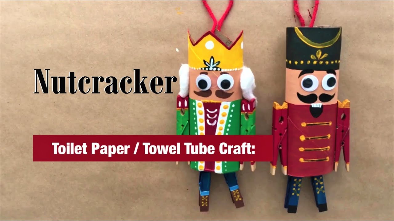 Toilet Roll / Paper Tube Christmas Craft for kids: NUTCRACKER
