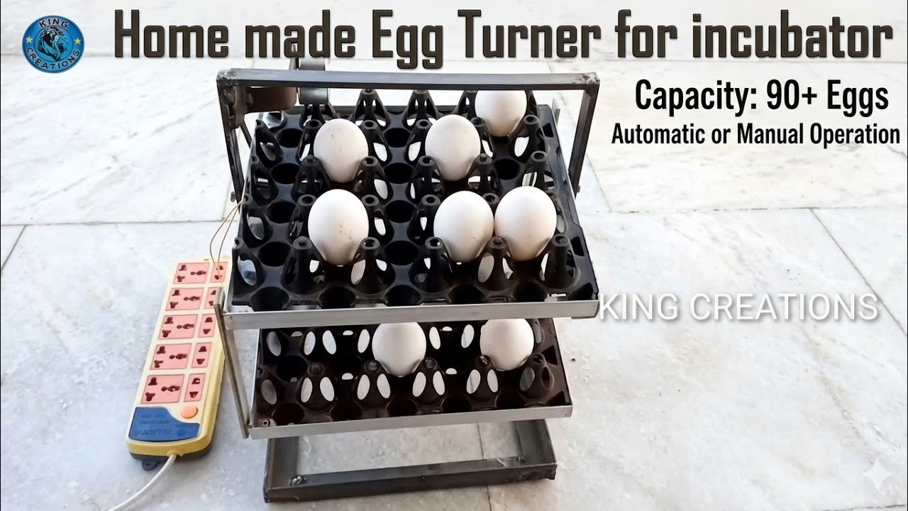 Home made Egg Turner, automatic egg Turner, egg Turning tray