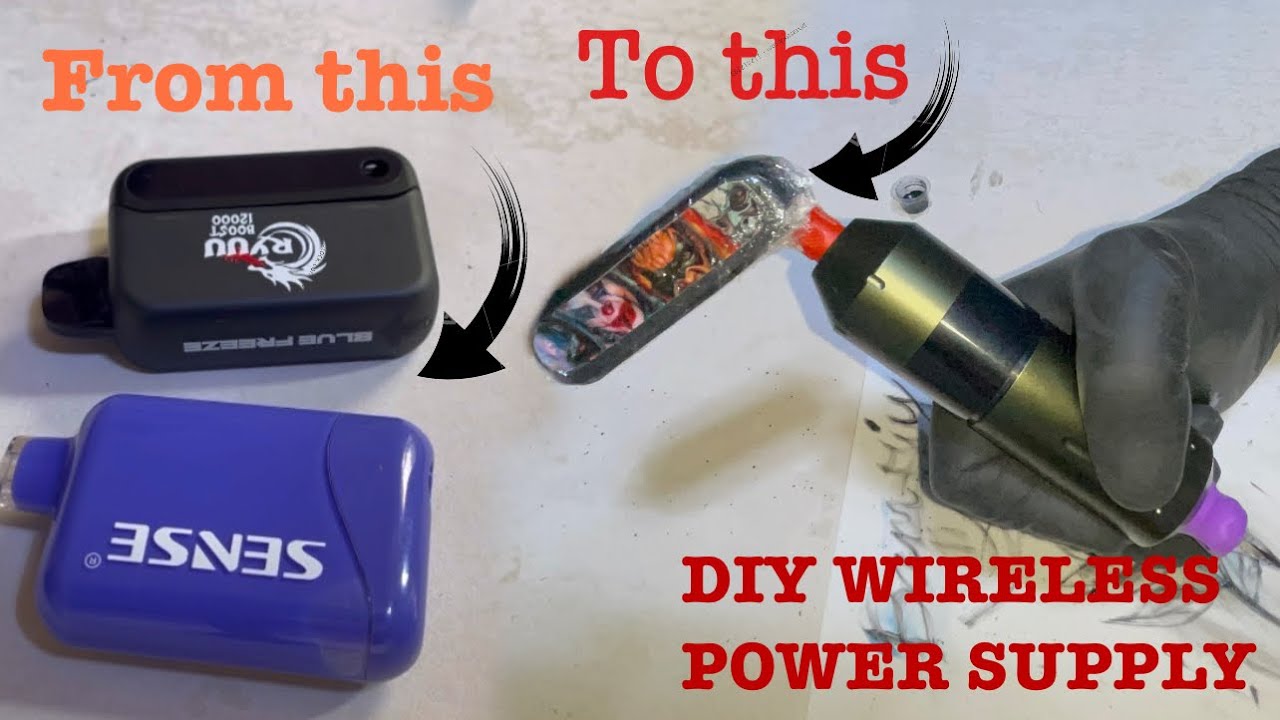 How to make diy wireless tattoo power supply ( paano gumawa ng tattoo supply wireless)